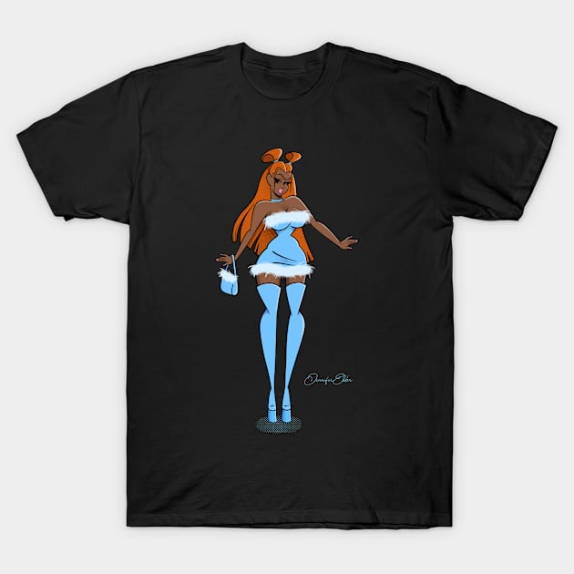 Blue Bimbo T-Shirt by Jennifer Elder Art